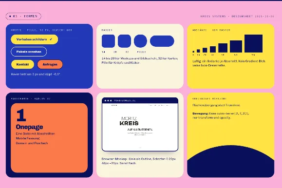 Kreis Systems, Designsheet